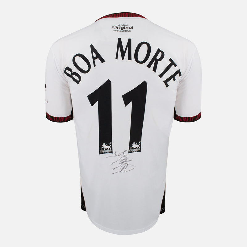 Framed Luís Boa Morte Signed Fulham Shirt Home [Lite]