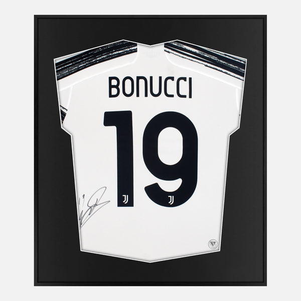 Framed Bonucci Signed Shirt, Juventus Home [Lite]