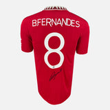 Framed Bruno Fernandes Signed Shirt, Manchester United Frame [Mini]