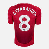 Framed Bruno Fernandes Signed Manchester United Shirt Home 2024-25 [Classic]