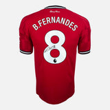 Framed Bruno Fernandes Signed Manchester United Shirt Home 2025-26 [Classic]