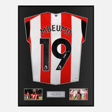 Framed Bryan Mbeumo Signed Brentford Shirt 2023-25 Home [Modern]