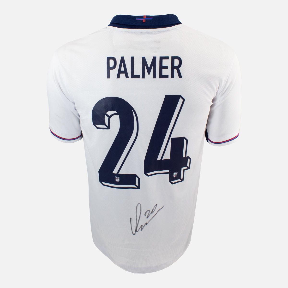 Cole Palmer Signed England Shirt Euro 2024 Final [24] — England signed shirt from the 2024 to 2025 season | The Vault