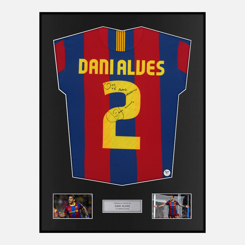 Framed Dani Alves Signed Barcelona Shirt | Classic