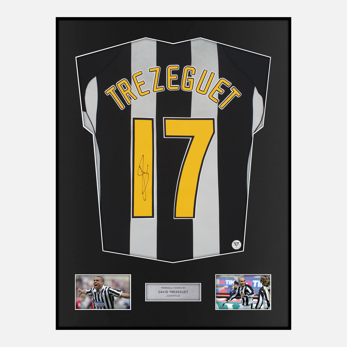 Framed David Trezeguet Signed Juventus Shirt 2004-05 [Classic] — Verified autograph with NFC and certificate | The Vault