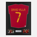 Framed David Villa Signed Spain Shirt 2010 World Cup [Classic]