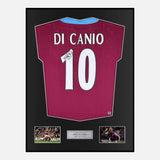 Framed Paolo Di Canio Signed West Ham United Shirt 1995 Home [Modern]