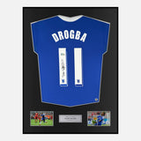 Framed Didier Drogba Signed Chelsea Shirt 2012 CL Final [Modern]