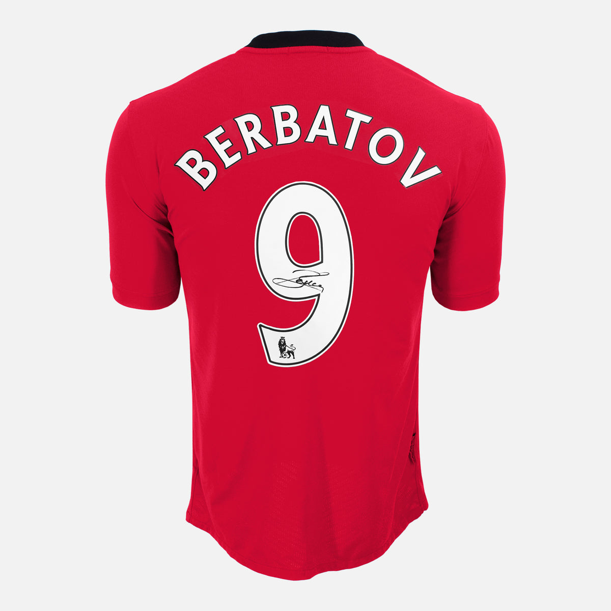 Dimitar Berbatov Signed Manchester United Shirt 2009-10 Home [9] — Official Manchester United shirt signed by Dimitar Berbatov | The Vault