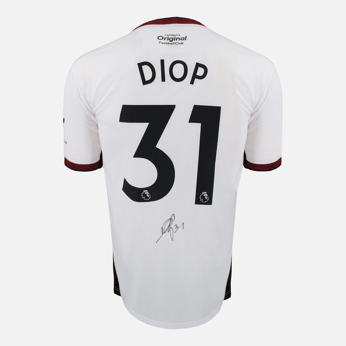 Issa Diop Signed Fulham Shirt 2022-23 Home [31] — Fulham signed shirt from the 2022 to 2023 season | The Vault