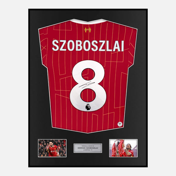 Framed Signed Dominik Szoboszlai Liverpool Shirt 2024-25 Home [Classic]