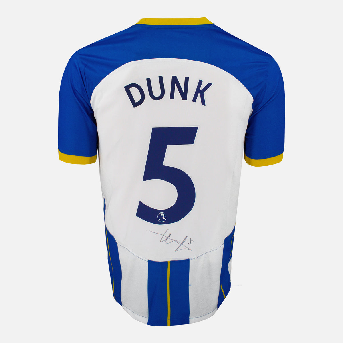 Lewis Dunk Signed Brighton & Hove Albion Shirt Home 2022-23 [22] — Brighton & Hove Albion signed shirt from the 2022 to 2023 season | The Vault