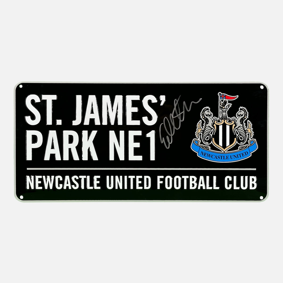 Eddie Howe Signed Stadium Sign Newcastle United — Ready to hang in your man cave, home bar or office | The Vault