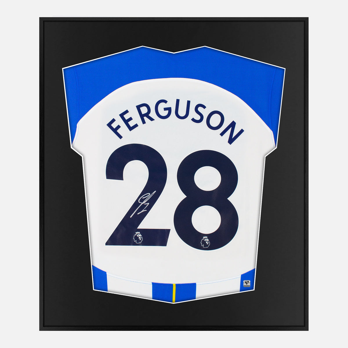 Framed Evan Ferguson Signed Shirt, Brighton & Hove Albion [Lite] — Authentic signature with NFC and COA | The Vault