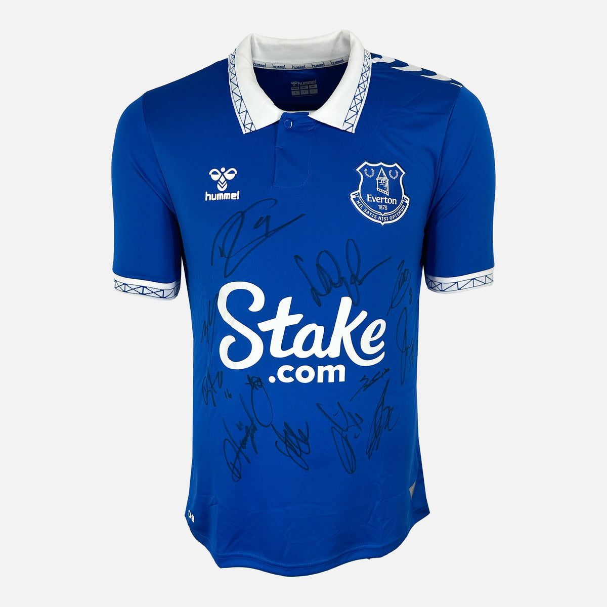 Squad Signed Everton Shirt 2023-24 Home [12 Autographs] — Everton signed shirt from the 2023 to 2024 season | The Vault