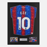 Framed Eberechi Eze Signed Crystal Palace Shirt 2024-25 Home [Classic]
