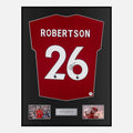 Framed Andrew Robertson Signed Liverpool Shirt 2019-20 Home [Classic]