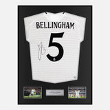 Framed Jude Bellingham Signed Real Madrid Shirt 2024-25 Home [Modern]