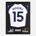 Framed Lucas Bergvall Signed Tottenham Hotspur Shirt 2025-26 Home [Classic]