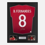 Framed Bruno Fernandes Signed Manchester United Shirt [Modern]