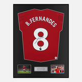 Framed Bruno Fernandes Signed Manchester United Shirt 2025-26 [Classic]
