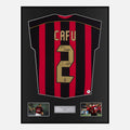 Framed Cafu Signed AC Milan Shirt Home 2006-07 [Classic]