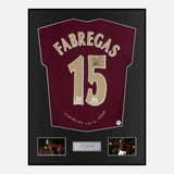 Framed Cesc Fabregas Signed Arsenal Shirt 2005-06 Home [Classic]