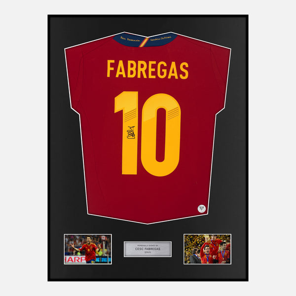 Framed Cesc Fabregas Signed Spain Shirt Home 10 [Classic]
