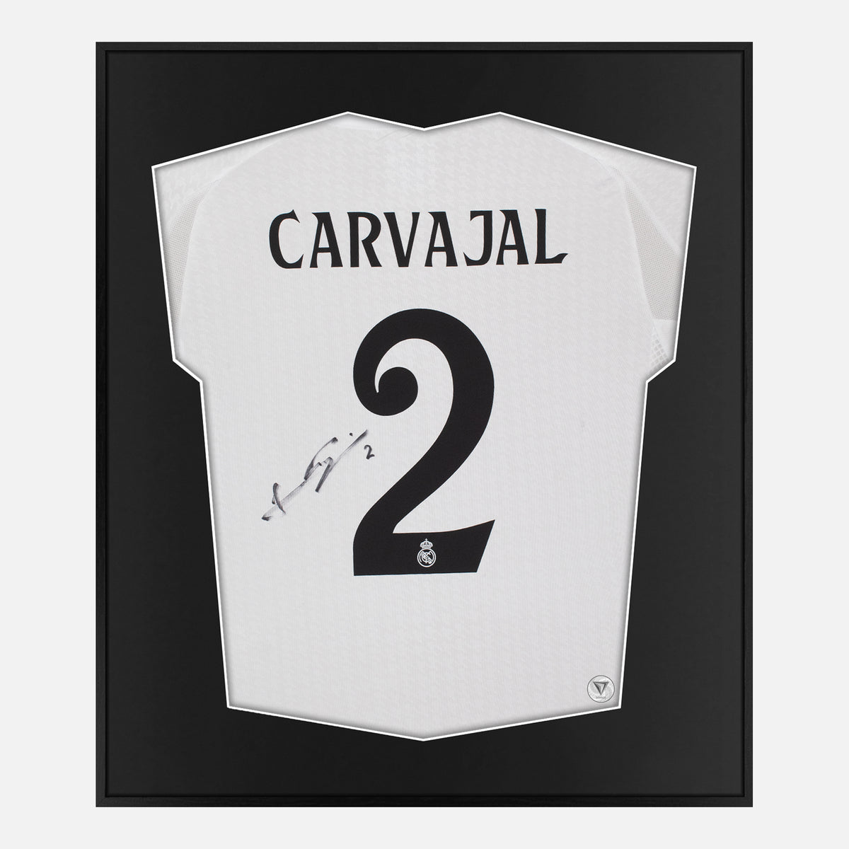Framed Dani Carvajal Signed Shirt, Real Madrid, Home, New [Lite] — Authentic signature with NFC and COA | The Vault