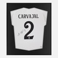Framed Dani Carvajal Signed Shirt, Real Madrid, Home, New [Lite]