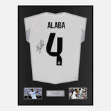 Framed David Alaba Signed Real Madrid Shirt 2025-26 Home [Classic]