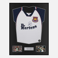Framed Paolo Di Canio Signed West Ham United Shirt 1999-01 Away [Classic]