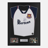Framed Paolo Di Canio Signed West Ham United Shirt 1999-01 Away [Classic]