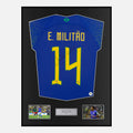 Framed Eder Militao Signed Brazil Shirt 2022-23 Away [Classic]
