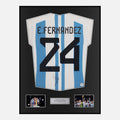Framed Enzo Fernandez Signed Argentina Shirt 2022 World Cup [Classic]