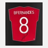 Framed Bruno Fernandes Signed Shirt, Manchester United Frame [Mini]