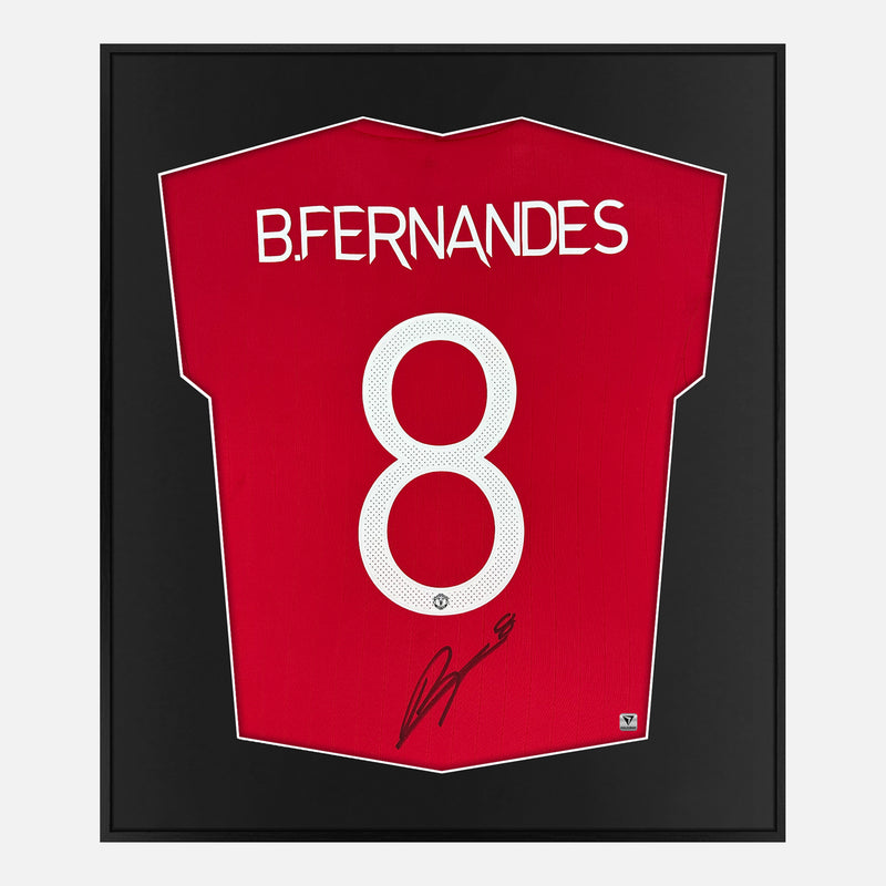 Framed Bruno Fernandes Signed Shirt, Manchester United Frame [Mini]