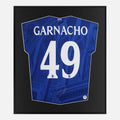 Framed Garnacho Signed Chelsea Shirt, Blue Home [Lite]
