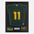 Framed Bryan Habana Signed South Africa Rugby Shirt 2007-08 [Classic]