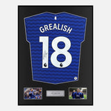 Framed Jack Grealish Signed Everton Shirt 2025-26 Home [Classic]