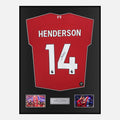 Framed Signed Jordan Henderson Liverpool Shirt Home [Classic]