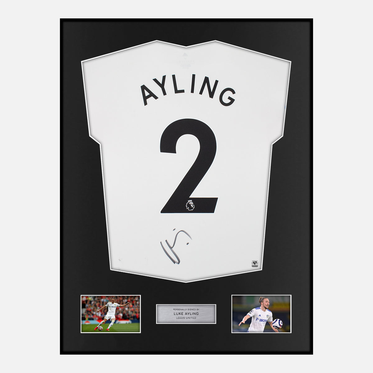 Framed Luke Ayling Signed Leeds United Shirt 2022-23 Home [Classic] — Verified autograph with NFC and certificate | The Vault