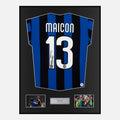 Framed Maicon Signed Inter Milan Shirt Home 2010 [Classic]