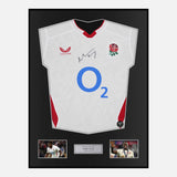 Framed Maro Itoje Signed England Rugby Shirt 2025-26 [Classic]