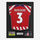 Framed Matteo Ruggeri Signed Atletico Madrid Shirt Home [Classic]