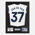 Framed Micky Van De Ven Signed Tottenham Hotspur Shirt 2024-25 Home [Classic]