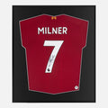 Framed James Milner Signed Shirt, Liverpool Home [Lite]