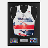Framed Sir Mo Farah Signed Team GB Vest Olympics [Classic]