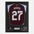 Framed Morgan Rogers Signed Aston Villa Shirt 2024-25 Home [Classic]