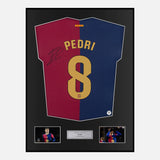 Framed Pedri Signed Barcelona Shirt 2024-25 Home [Classic]